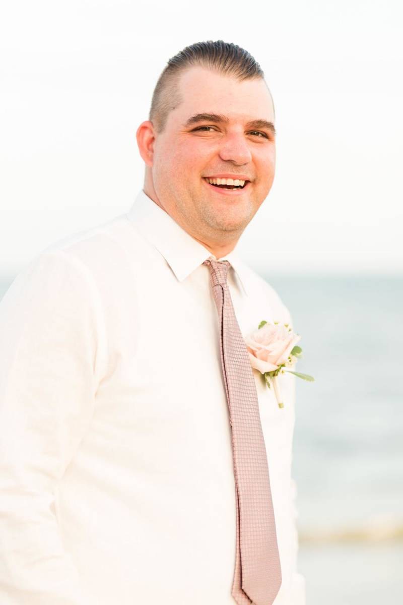 Outer Banks Wedding Groom Laughing 