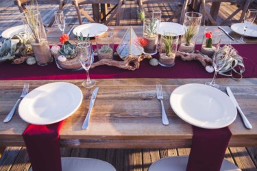 Coordinating Reception Table Decor Theme